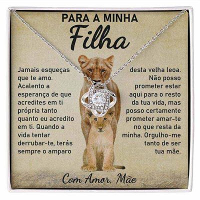 Para a Minha Filha – Colar de ouro branco de 14K com cristais de zircónio LILLIA