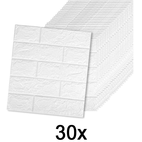 6x (5 unidades) Papel De Parede Com Padrão Em Tijolo 3D Autoadesivo | BRICKSBY