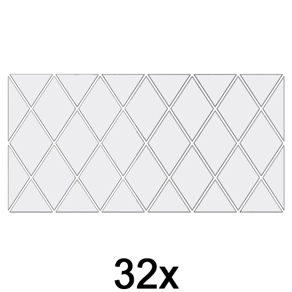 1x Autocolantes para parede em espelho (32 unid.) | WALLGEM