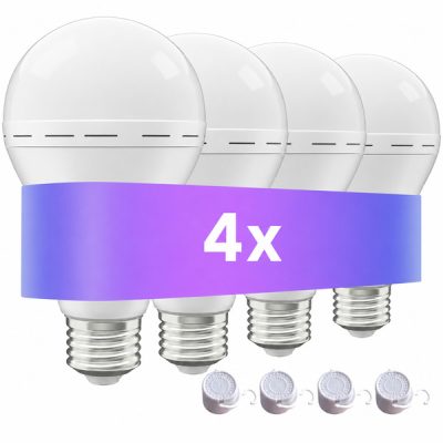 Lâmpadas de Emergência Recarregáveis (Conjunto de 4) | EVOBULBS